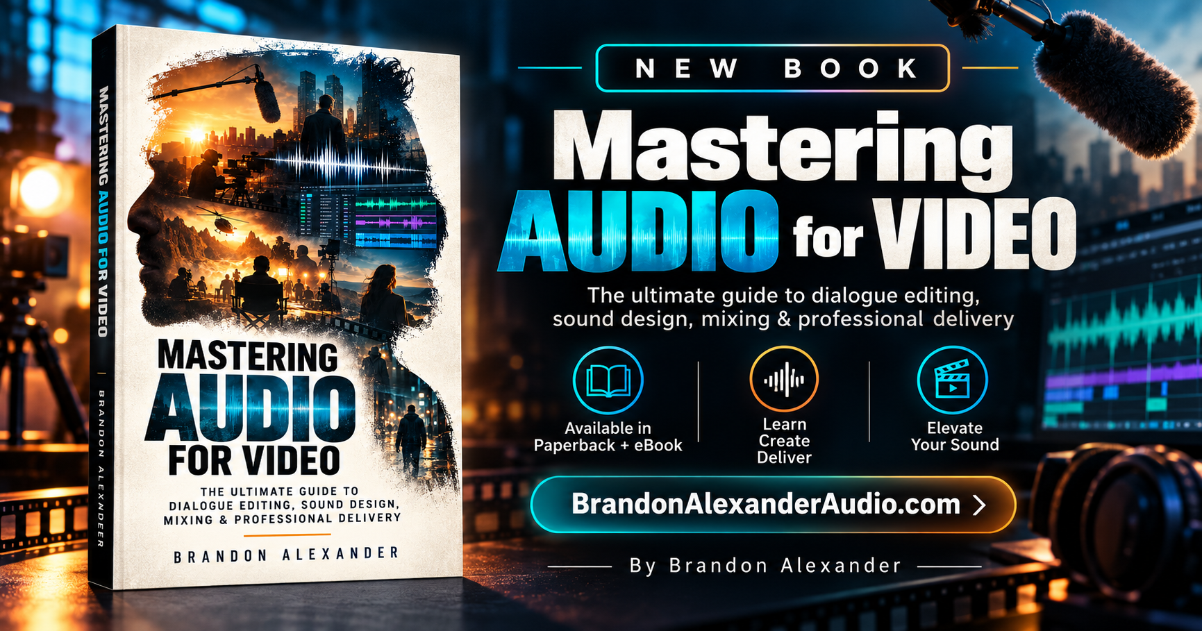 Mastering Audio for Video — available in paperback and eBook by Brandon Alexander